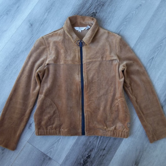 Geoffrey Beene Velour Jacket 1980s Small Zip Up American Designer Jacket - Picture 4 of 9